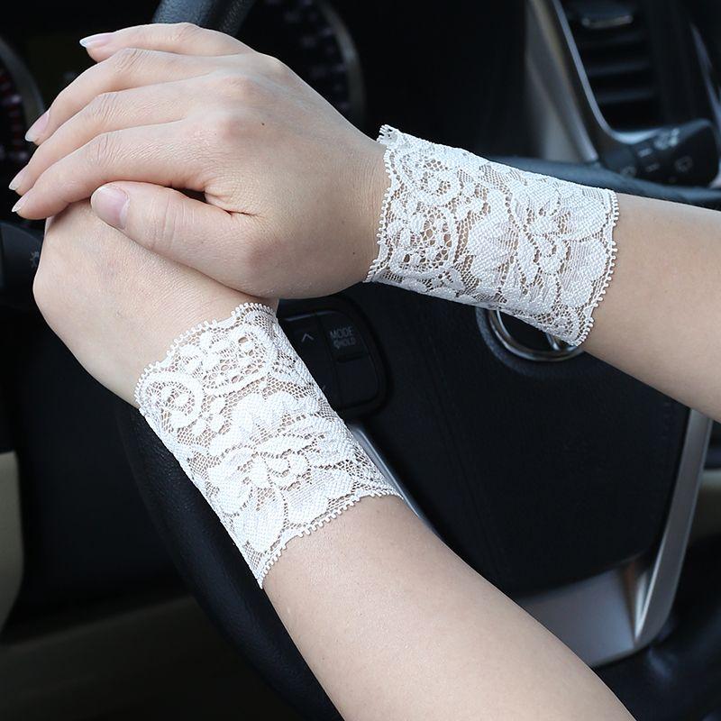 Scar Covering Tattoo Tattoo Sun Protection Female Lace Lace Wristband Decorative Cuff Thin Short Driving High Elastic Wristband
