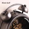 Retro Luxury Table Clocks Gear Mechanical Round Alarm Clock Living Room Silent Desktop Watch Creative Office Desk Ornament