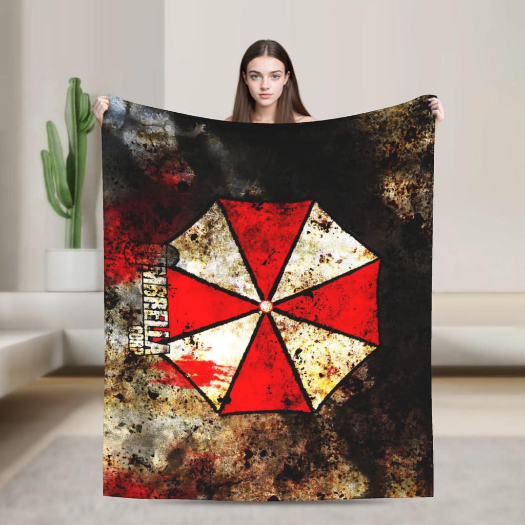 Resident Business Umbrella Corps Eviled Blankets Flannel Awesome Warm Throw Blankets for Bedspread Decoration