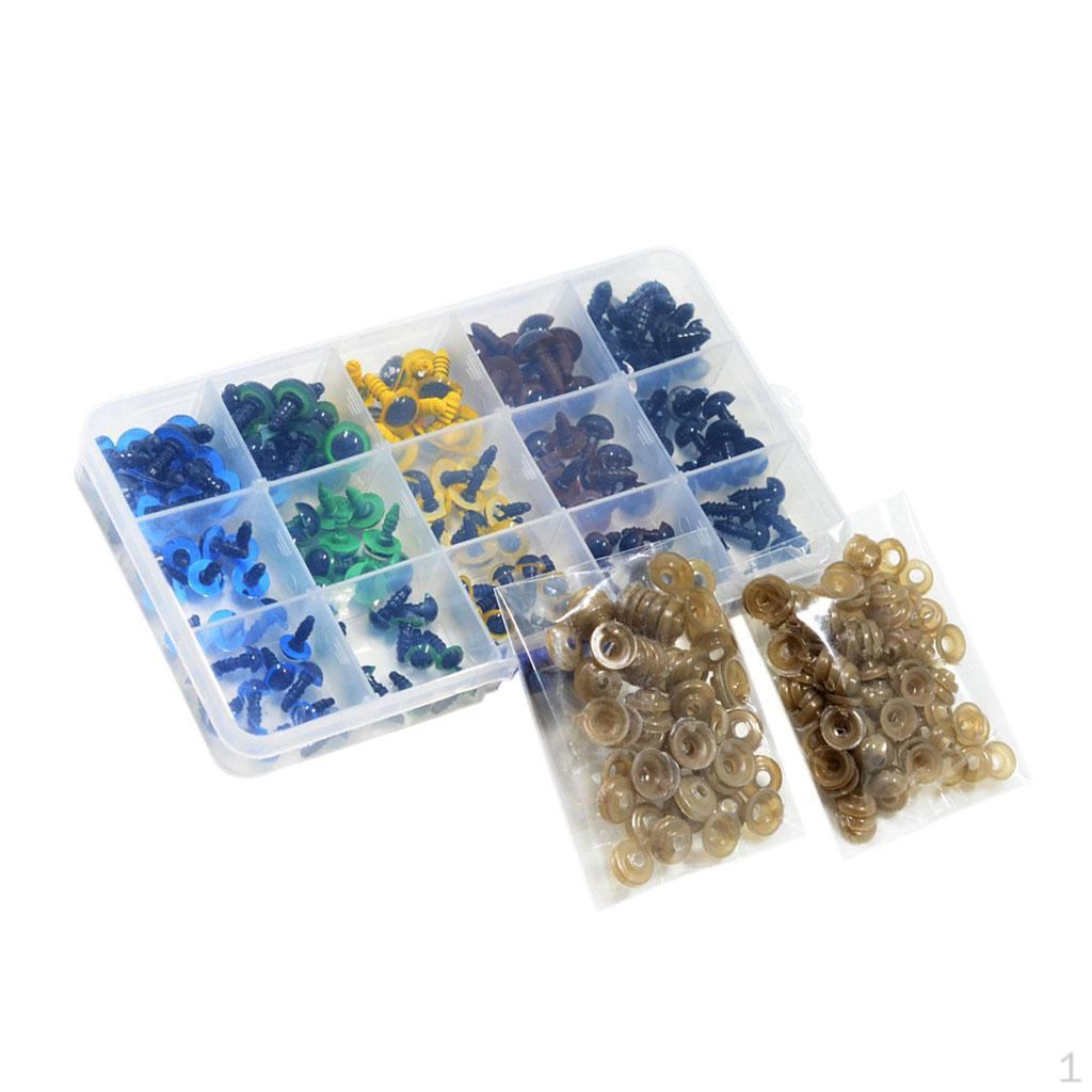 

140 шт. DIY-12 мм пять цветов пластиковая защитная коробка для глаз для плюшевого мишки мягкая игрушка Snap Animal