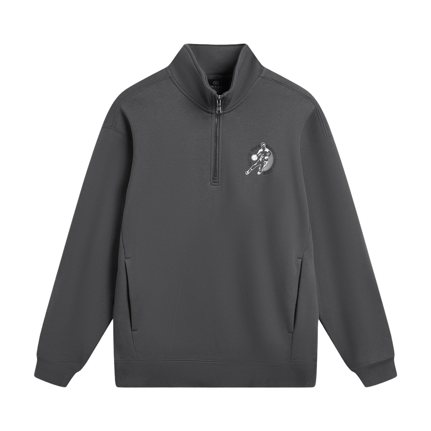 Li-Ning Худи на молнии серии Wade с воротником-стойкой, с принтом букв и узором, мужские худи AWDW017-1 M