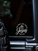 2D Flat Jesus Cross Car Sticker UV Printed Waterproof Self-Adhesive Christian Faith Decal 12.7cm/5in For Car Exterior Window Gas