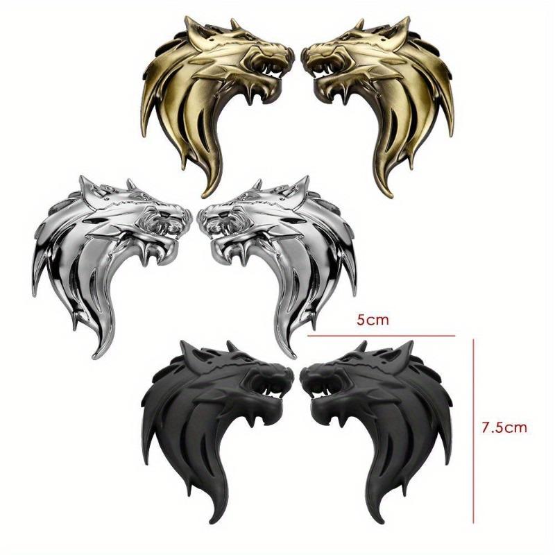1 Unit Wolf Head and Wolverene 3D Metal for Car Motorcycle Logo Emblem Badge DIY Sticker New Gun Silvered Bronze 3 Colors Car Style