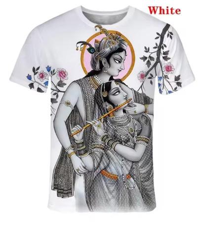 Summer Men's and Women's 3D Printing Hindu God Shiva Cool Fashion T-Shirt Fun Shiva Short