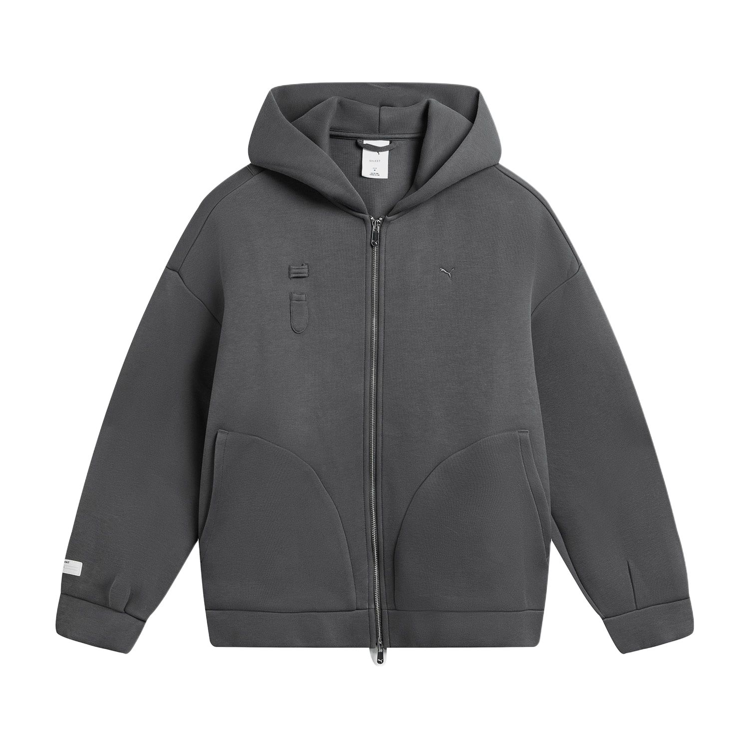 PUMA Black Label Series Hooded Zip-Up Drop-Shoulder Jacket, Unisex M
