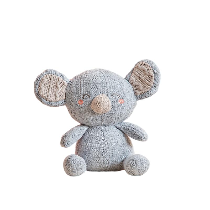 Rabbit Toy Knitted Elephant Pig Plush Baby Comforter Doll Home Decoration Gift