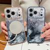 Case For iPhone 17 Pro Max Pink Marble Pattern Magnetic For Magsafe Hybrid Slim Matte Cover For iPhone 16 15 14 13 Pro Max