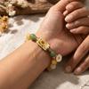 Stainless Steel Beaded Stretch Bracelet Sunflower Bee Pendant Hand Chain Charm Bracelet  Garden