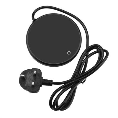Electric Cup Warmer Pad Desktop Tea Coffee Milk Mug Heater Coaster Tray (Black )
