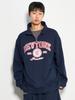 General Idea Man New York Cozy Half Zip Sweatshirt [Navy] / Sbd1U02004