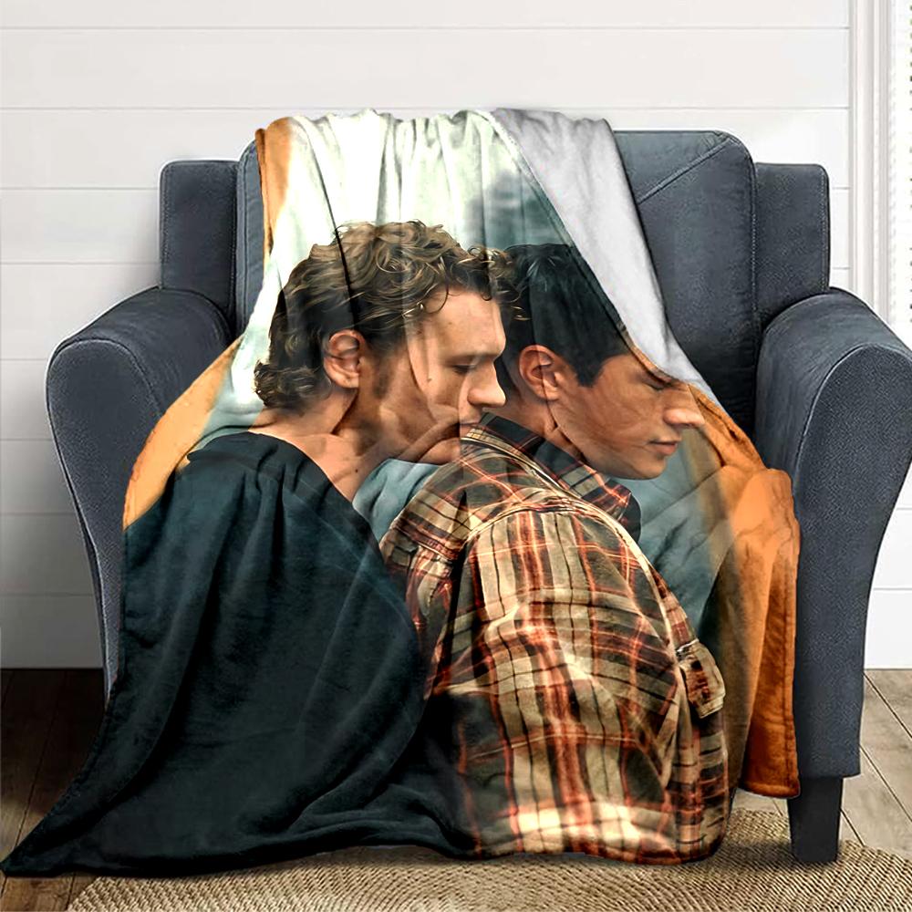 Two Men Close Embrace Blanket Soft Throw Blanket For Home Bedroom Bed Sofa Travel Office Solid Christmas Blanket