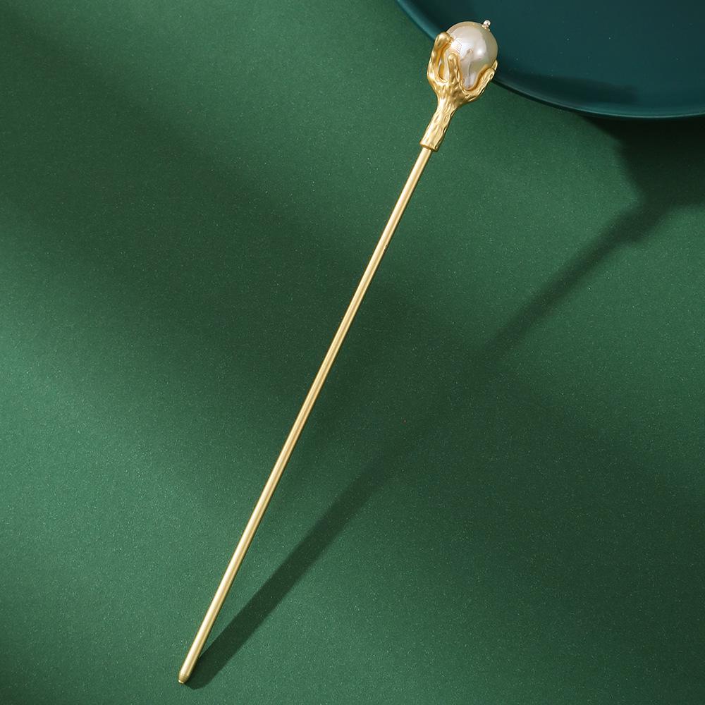 New High-End Chinese Hanfu Hairpin with Ancient Style Cloud & Ginkgo Leaf Design for Women