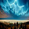 1000pcs/Puzzle Game - Enhancing Endurance And Logical Thinking - Exquisite Puzzle - (People Looking at The Sky with Divine Light Appearing in The Nigh