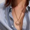 Inspired Style Heart Zircon Gemstone Pendant Necklace with Diamond Flower Clavicle Chain for Women
