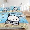 3pcs Beach Pochacco Bedding Set - Includes Quilt Cover and Pillowcases, Suitable for All Seasons, Machine Washable - Ideal Gift for Family a