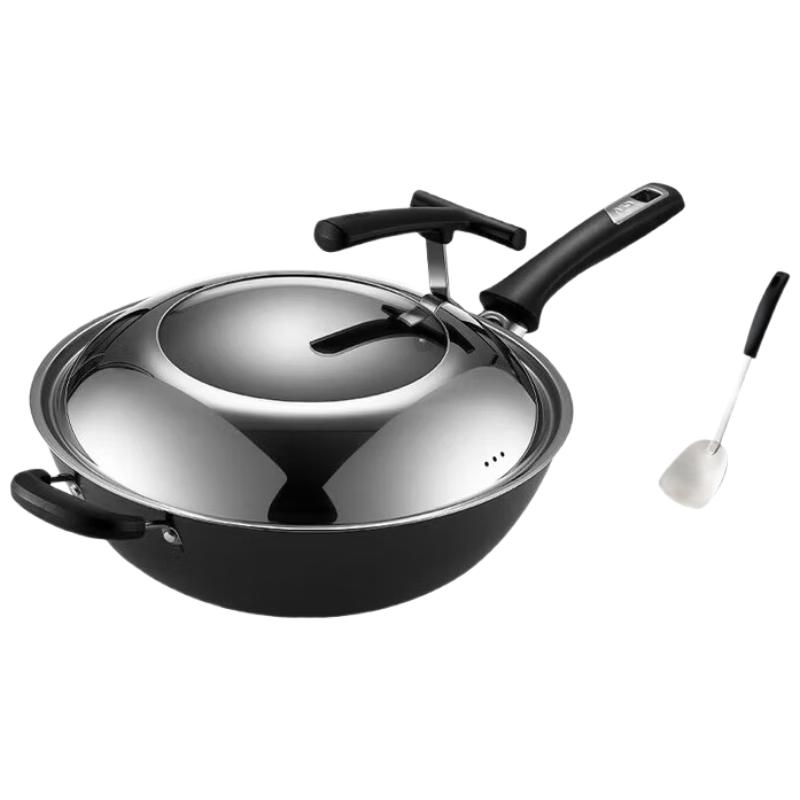 ASD Non-Coated Cast Iron Stir-fry Wok