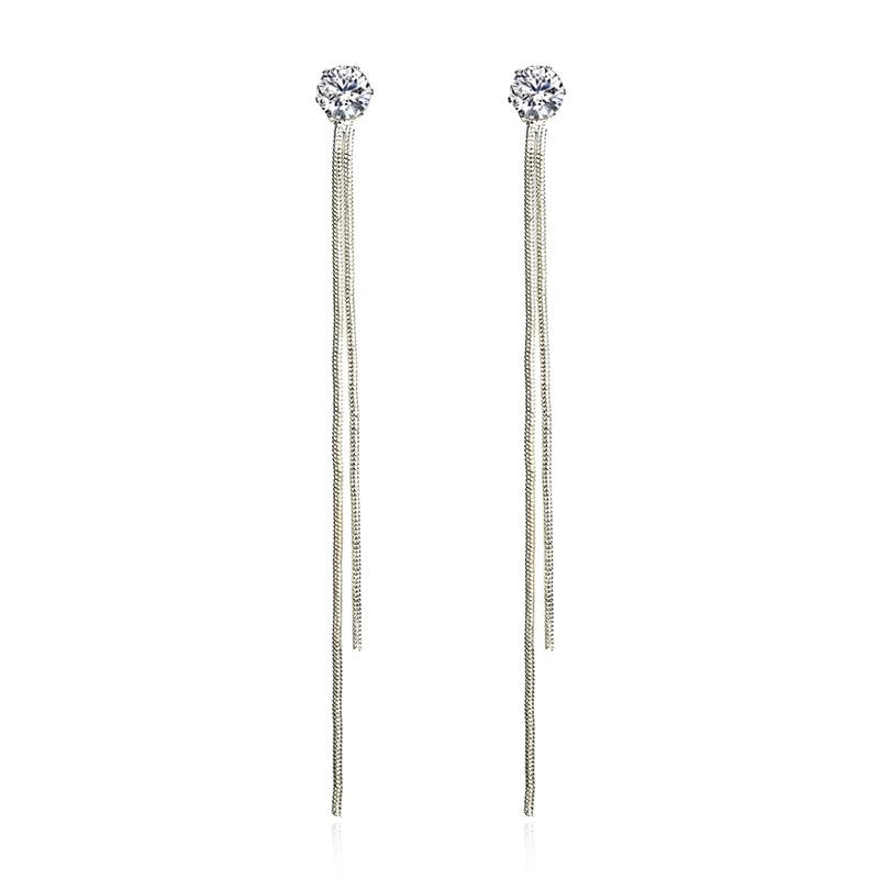 

Korean Long Tassel Drop Earrings for Women Trendy 2021 Fashion Geometric Dangle Earrings Jewelry Gifts Vintage Kolczyki Brincos