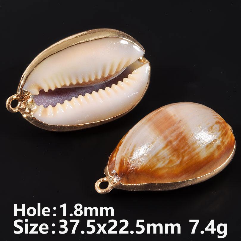 2pcs Ocean Shell Conch Pendant Charms For Jewelry Making Supplies Copper Beach Accessories DIY Earrings Necklace Keychain Charm