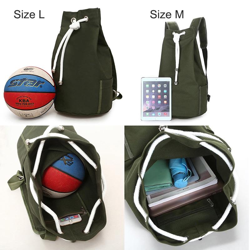 Männer Sporttasche Kordelzug Rucksack Eimer Sport Basketball Taschen Für Frauen Fitness Leinwand
