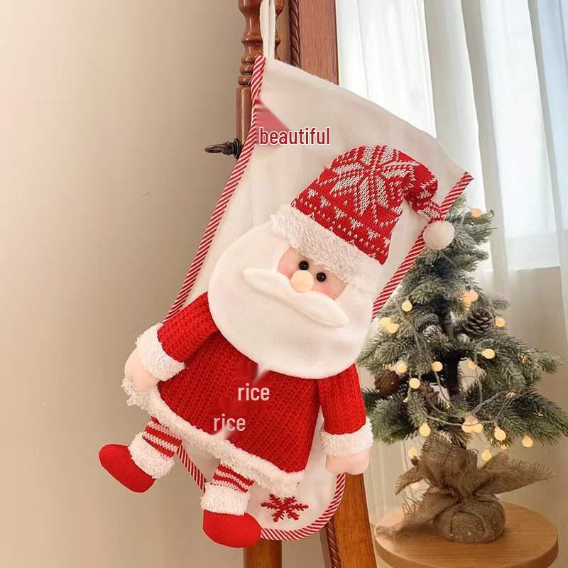 Christmas Stocking Gift Bag for Kids & Seniors – Decorative Hanging Ornament