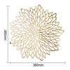 2Pcs  PVC Hollow Insulation Coaster Pads Table Bowl Mat Home Christmas Decor Heat Resistant Flower Shape Placemat for Dining Table