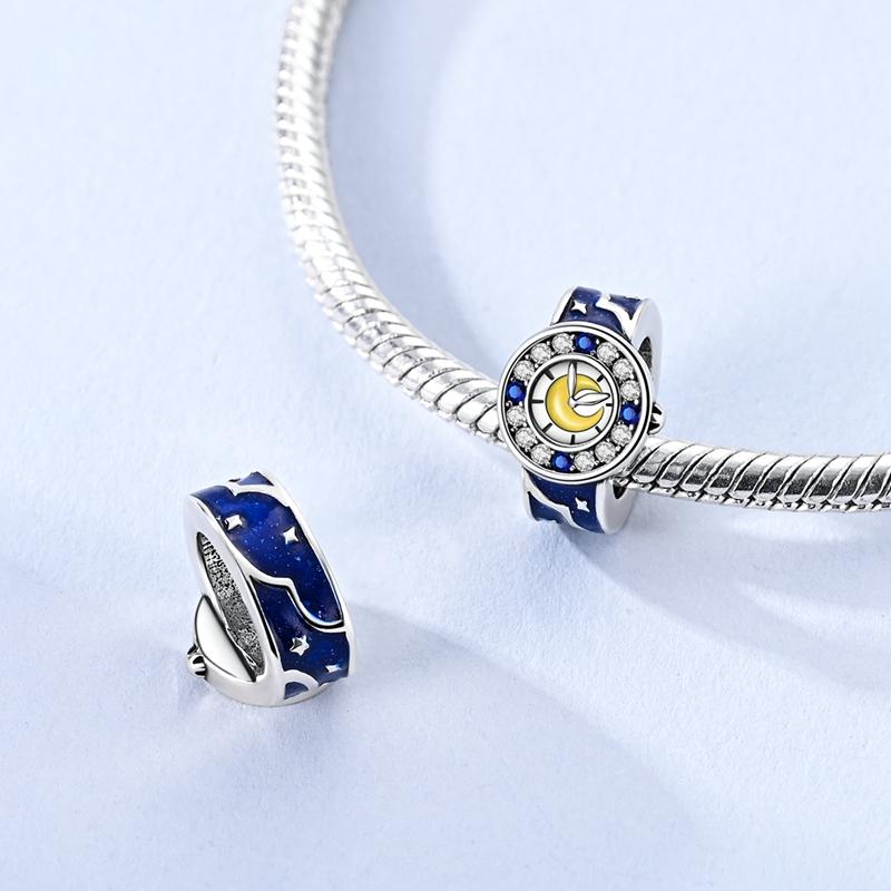 

copper Time Clock Electronic Watch Charm Bead Charms Smartwatch Bead Charms Compatible With Authentic Pendant Bracelets Do It Yourself Fashion Woman J