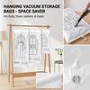 Hanging Vacuum Storage Bags for Wardrobe Organization Space Saving Garment Dust Cover for Coats Jackets Clothes Compression Bag