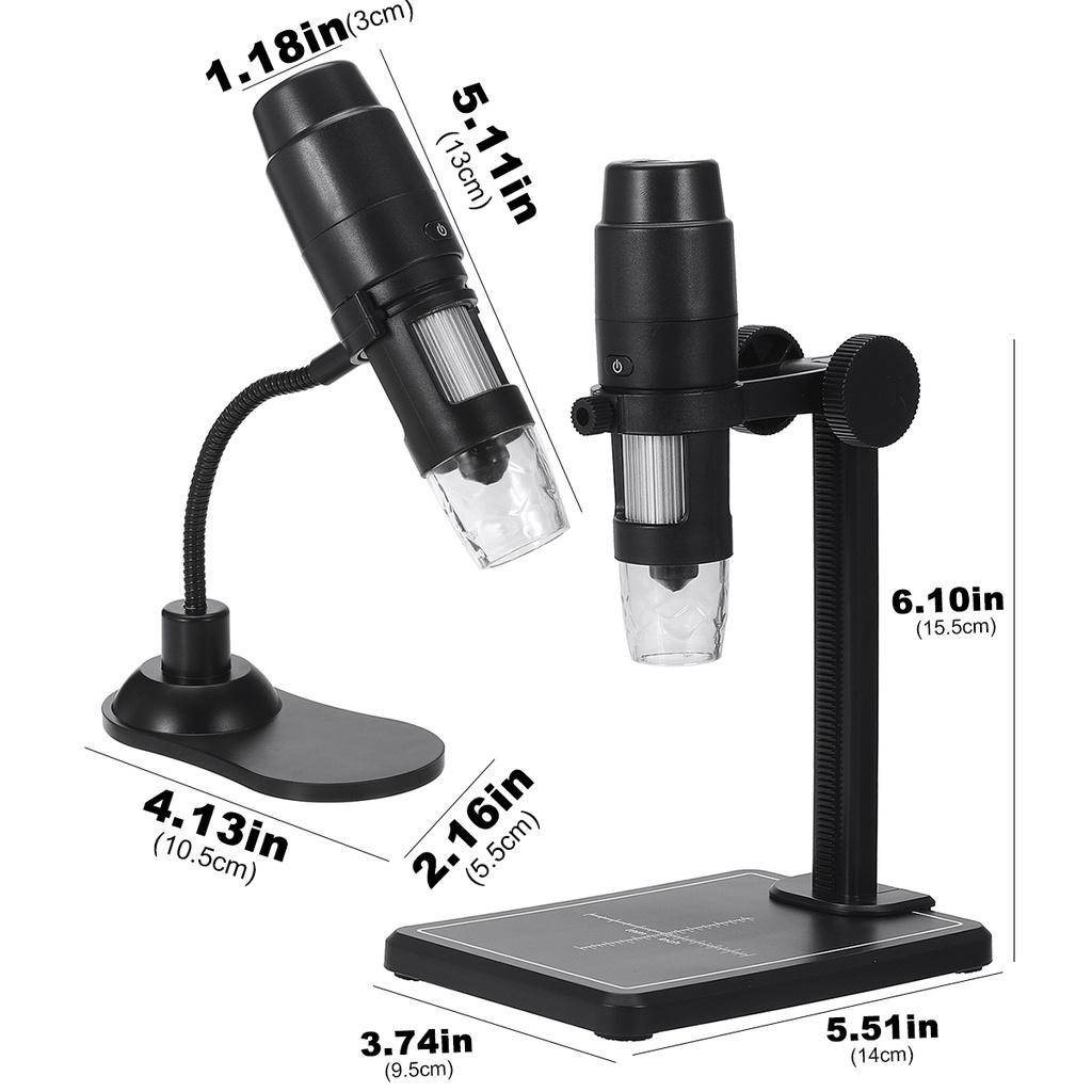 Black 1000X 8 LEDs Electronic Microscope Professional USB Digital Microscope Endoscope Zoom Camera Magnifier+ Lift Stand