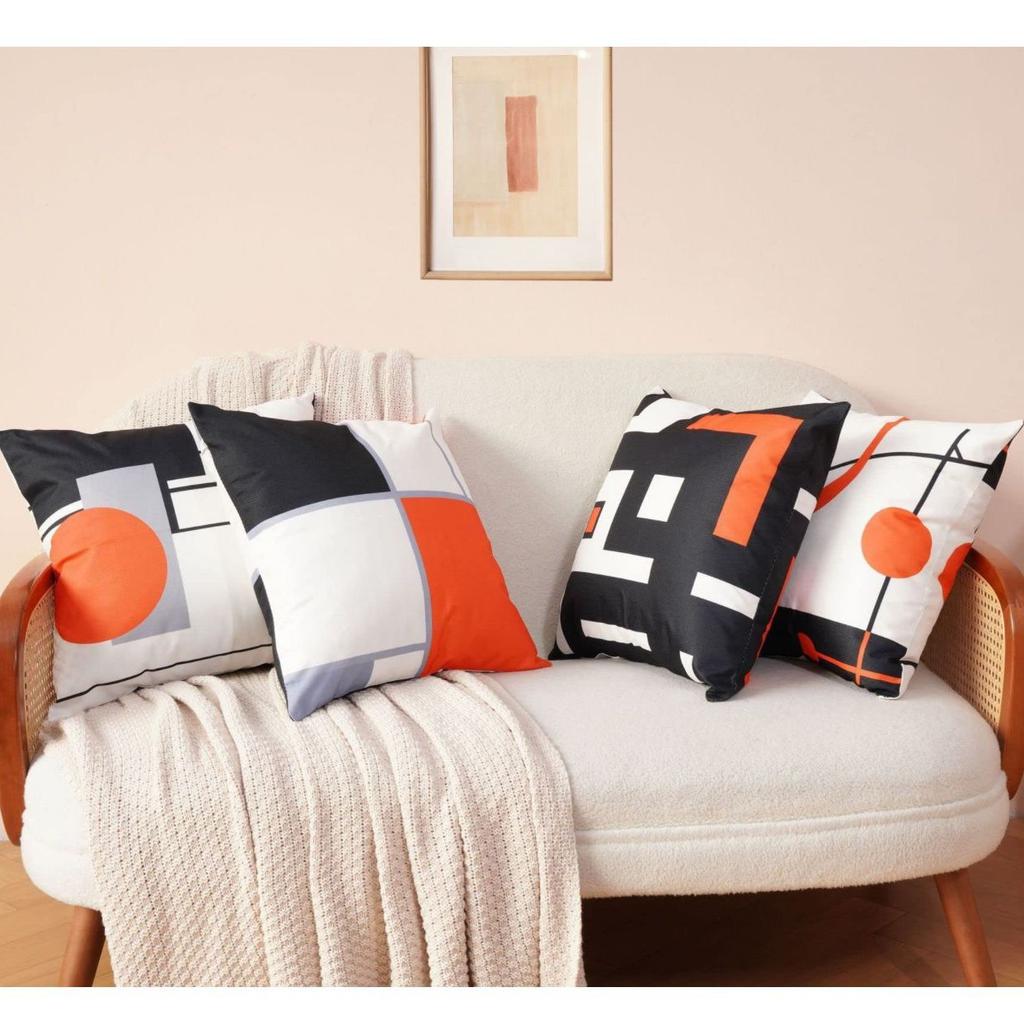 Geometric Simple Home Ornament Combination Series Pillow Cover Car Pillow Cushion Cover Premium Durable Quality