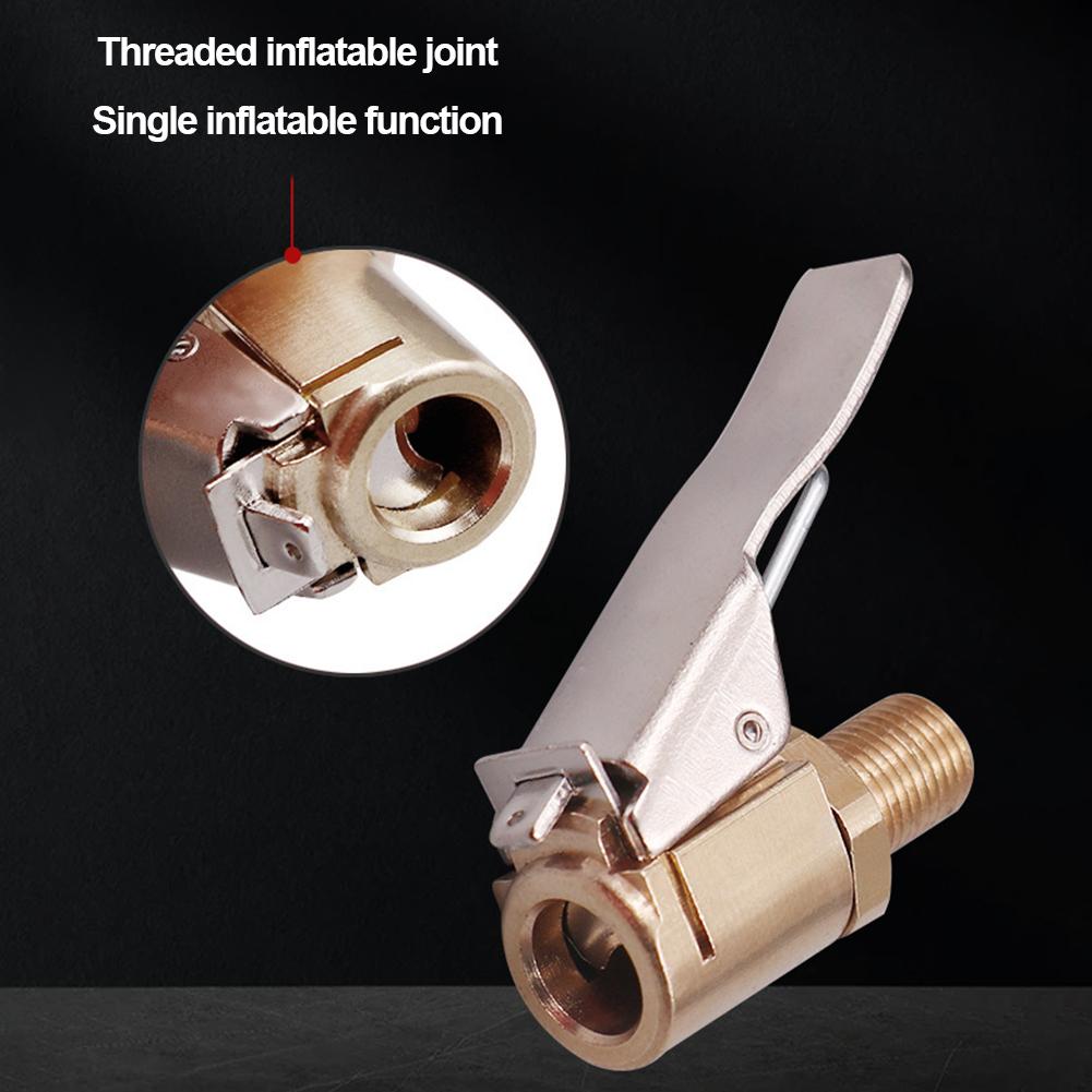 Car Truck Brass Air Pump Valve Chuck Tyre Valve 8mm Pump Motor Bicycle Vehicle Wheel Clip Clamp Connector Auto Adapter