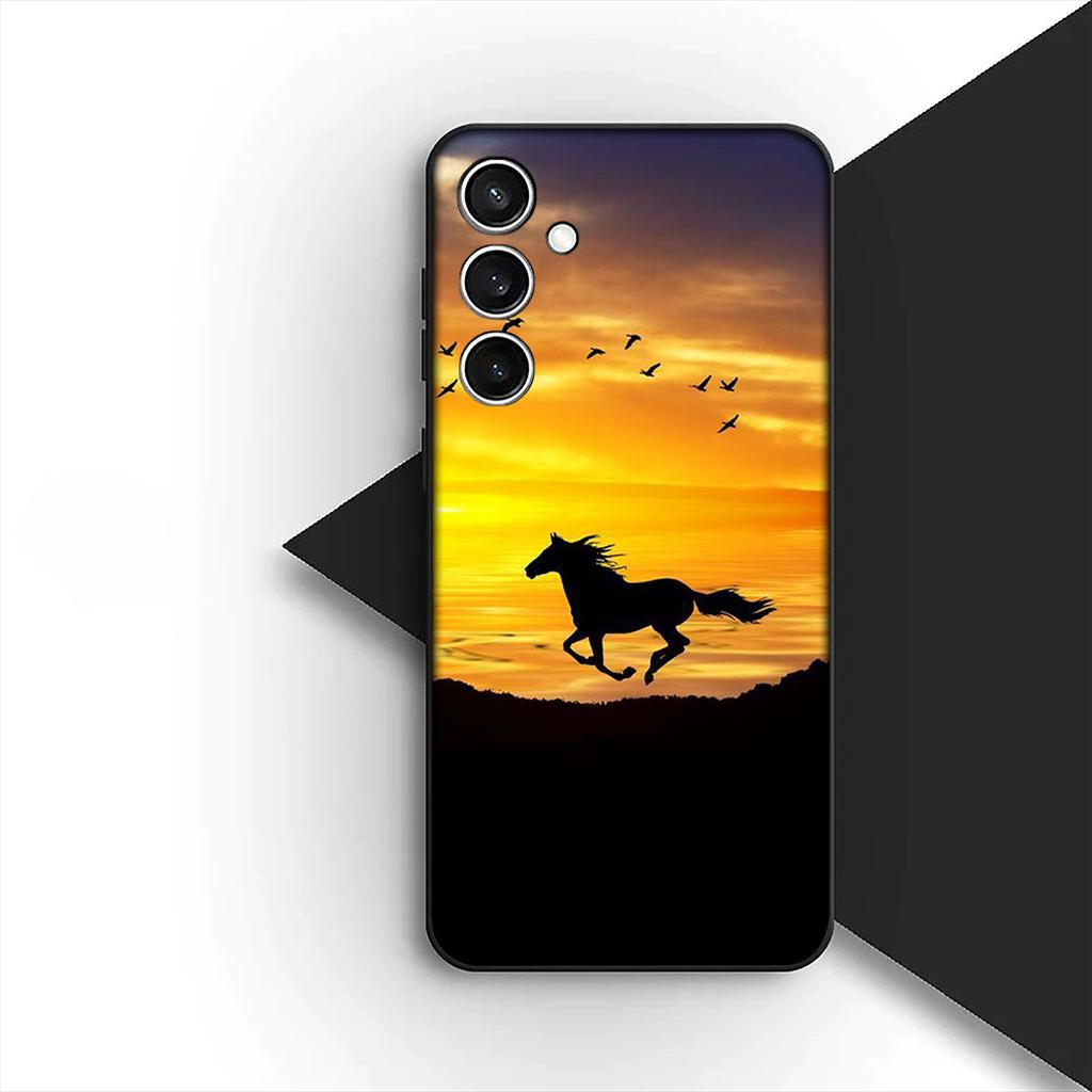 Protective Cover for Motorola Moto G86 G57 E14 E15 G14 G34 G67 G84 G24 A54 G15 Power E22 Casing Phone Case Riding Horse Sunset
