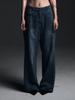 Miteula Washed Cut-Out Wide Denim _ Indigo