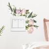 Kg189 Painted Green Plants Flowers Bedroom Living Room Entrance Hall Switch Stickers for Home Beautification