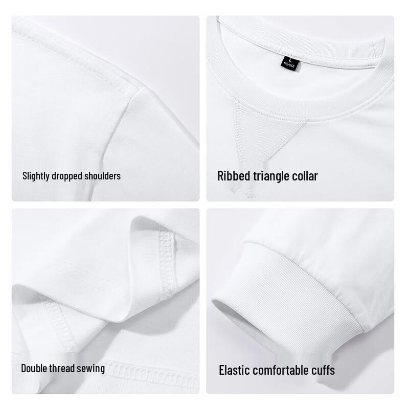 JEANSWEST LIFE Men's Guochao Pure Cotton Long-Sleeve T-Shirt