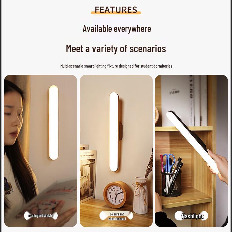 Rechargeable Eye-Care LED Desk Lamp with Dimmable Touch Control