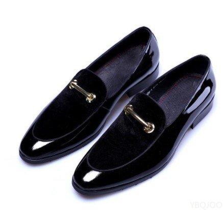 Leather Shoes Men  Business Oxford  Breathable Patent Leather Formal Shoes Plus Size Man Office Wedding Flats Male Black