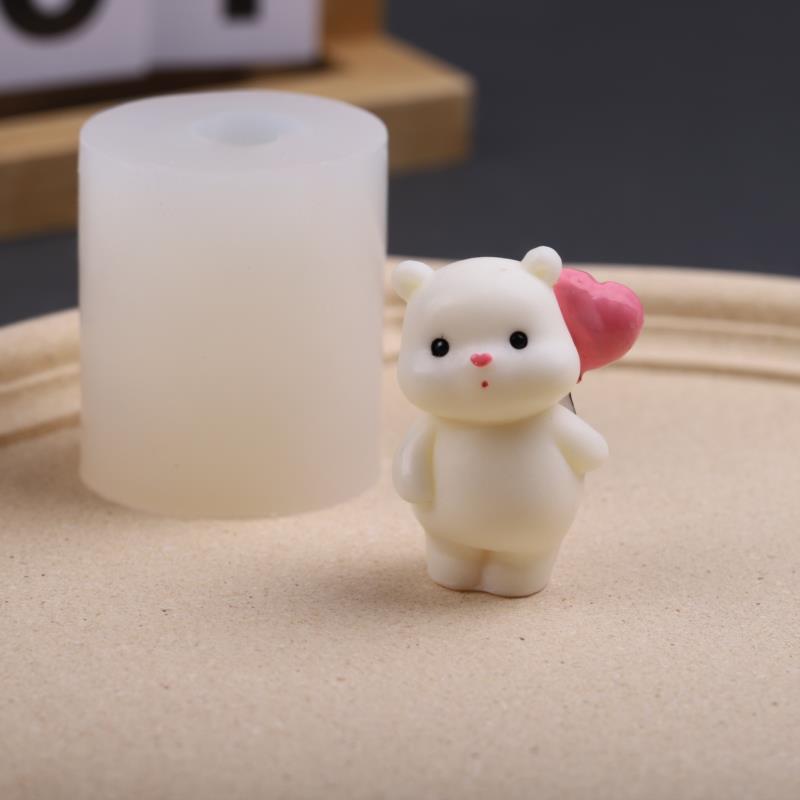 Cute Bear Silicone Mold Mini Bear Mold Candle Making Candle Aromatherapy Mold