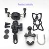 Adjustable Motorcycle Phone Holder for 3.5-7 Inch Devices with Handlebar and Mirror Mount