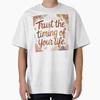 Men Casual Shirts Short Sleeves Trust The Timing of Your Life White Tees Oversized T-shirts