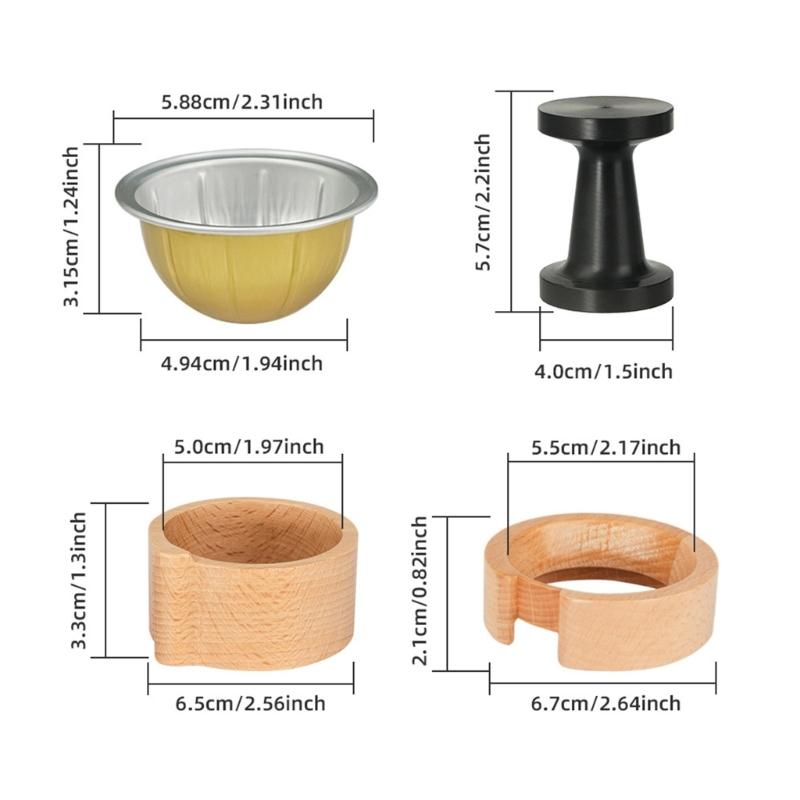 Coffee Pods Refill Accessory Embossed Foil Lids Included Coffee Pods Shell Filler Set Plastic Texture for Coffee Pods