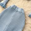 Two Piece Business Set Women Outfits Long Sleeve Tunic Cropped Cardigan High Waist Bodycon Fishtail Skirt Suit Fashion Knitted Sweater Suit