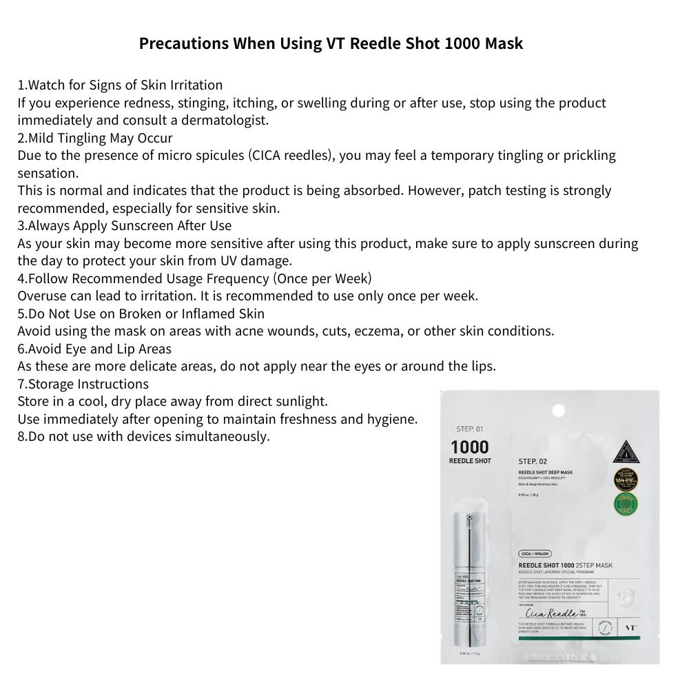 VT COSMETICS VT Reedle Shot 1000 2-Step Mask 2ea (2 Times of Use)