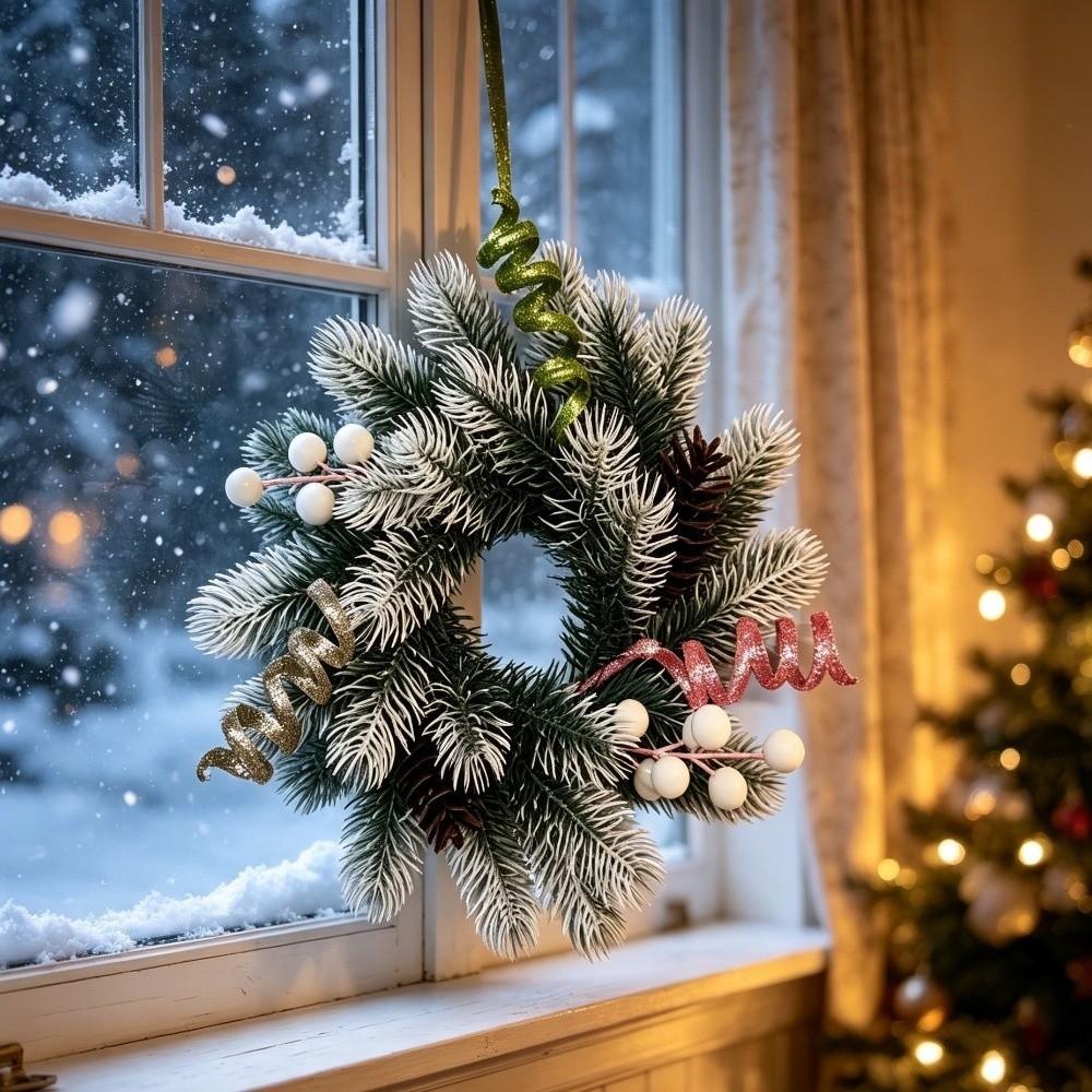 Pine Boughs Christmas Wreath Artificial Pine Artificial Wreath Faux Pine Wreath  DIY Wreath Gift