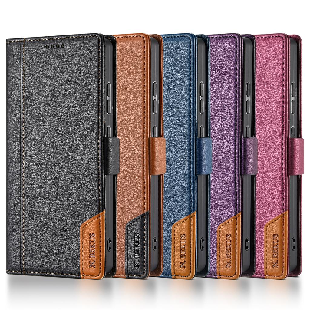 Luxury Leather Wallet Phone Case For Samsung S26 Ultra S25 Plus S24 S23 A36 A56 Flip Strong Magnetic Book Business RFID Cover