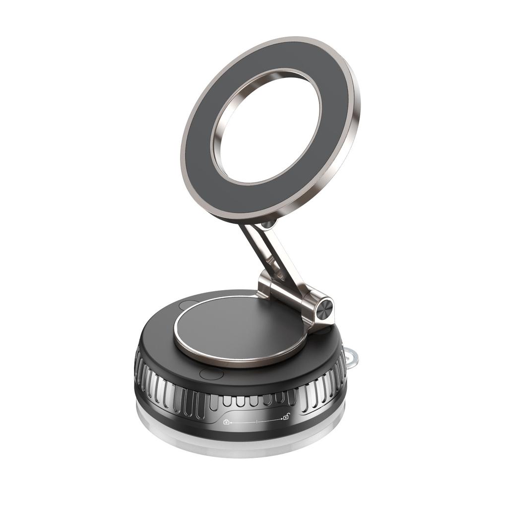 Car Magnetic Lazy Support Frame Vacuum Adsorption Magnetic Mobile Phone Holder Car Dashboard Navigation Foldable
