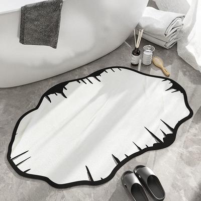 Irregular Bathroom Absorbent Floor Mat Non-slip Quick-drying Foot Mat Special-shaped Minimalist Bathroom Floor Mat Door Mat