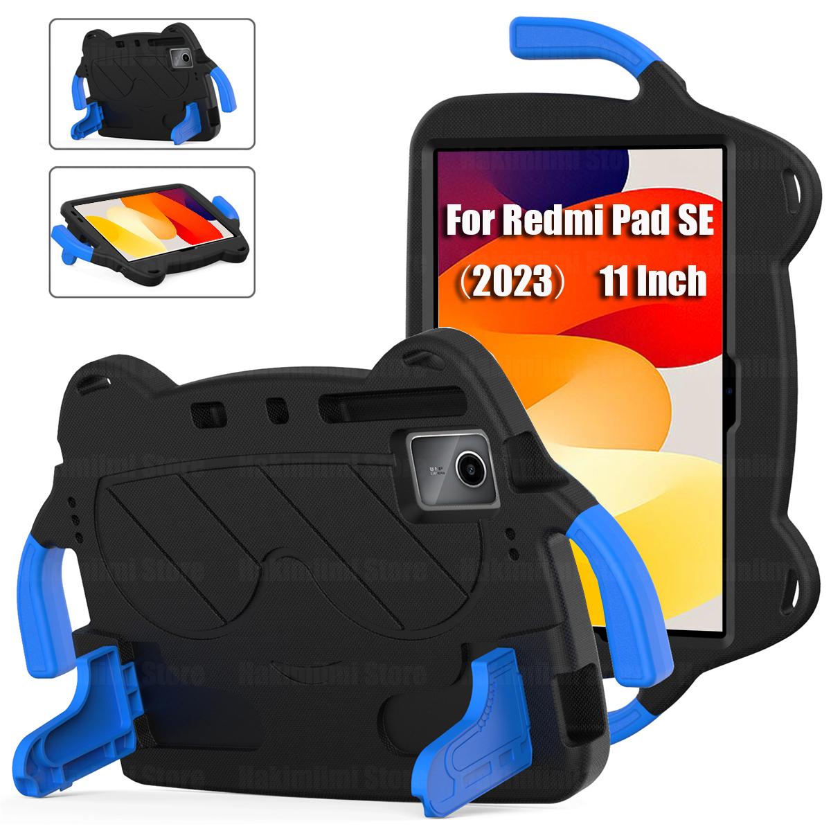 

Детский чехол для Xiaomi Redmi Pad SE (11 дюймов) 2023 с ручкой, противоударный, устойчивый к падениям, чехол Bring support для Redmi Pad SE 11 2023 Redmi Pad SE чёрный