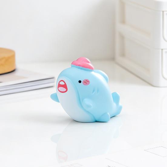 2 Peças de Miniaturas de Tubarão Fofas Resina Pequenas Ornamentos de Estilo Curativo Mini Decorações de Animais para Acessórios de Carro Mesa?