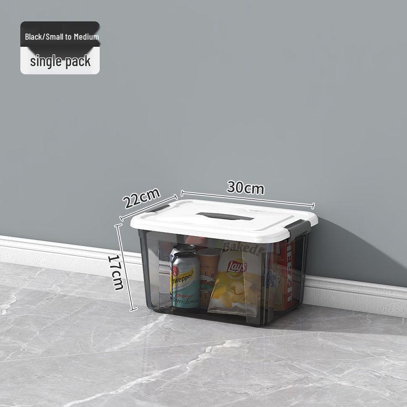 Large Transparent Storage Bin for Toys, Clothes, and Snacks