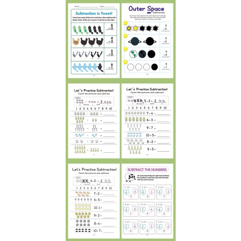 Within 10 Addition Subtraction Math Exercise Book For Kindergarten To First Grade